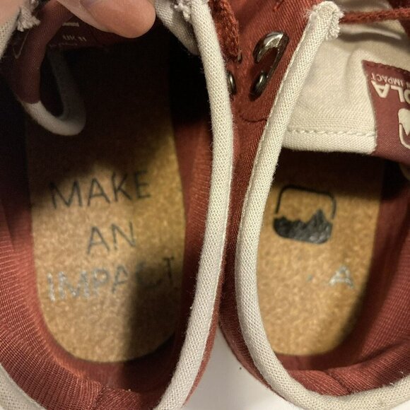 Saola Make An Impact Sustainable Mens 12 Ankle High Top Burgundy Red Shoes - Picture 9 of 14